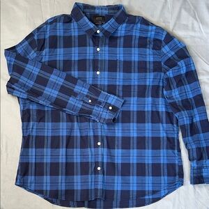 Jachs New York Navy Blue Plaid Shirt 3XL